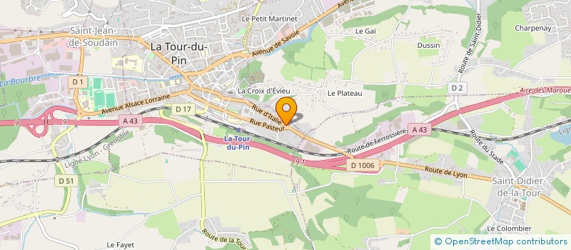 localisation de l'entreprise BBA  LA TOUR-DU-PIN