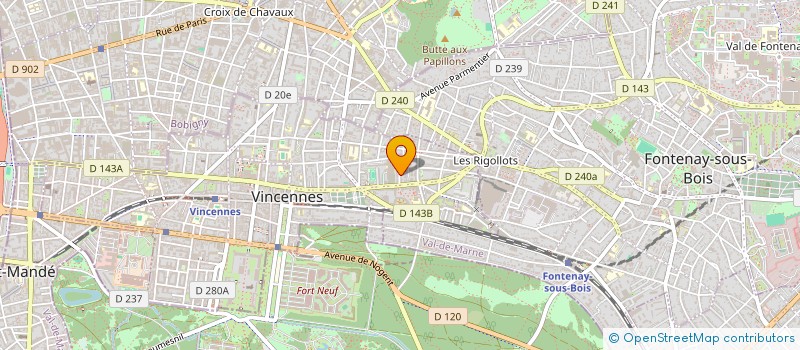 localisation de l'entreprise BBB à VINCENNES