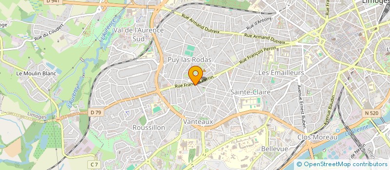 localisation de l'entreprise BBC LIMOGES à LIMOGES