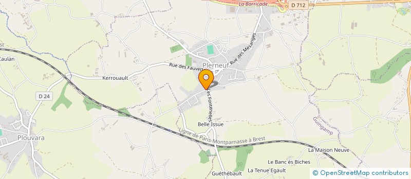 localisation de l'entreprise BBCOUVERTURES à PLELO