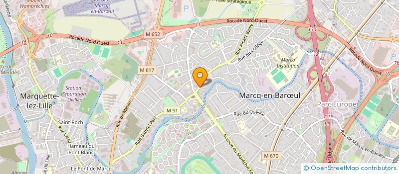 localisation de l'entreprise BBE à MARCQ-EN-BARŒUL
