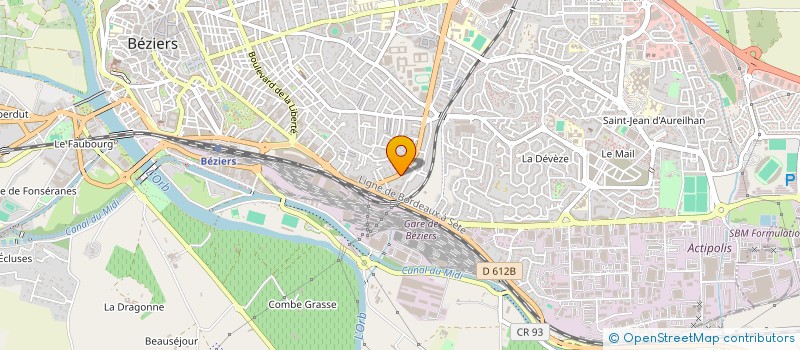 localisation de l'entreprise BBF à BEZIERS