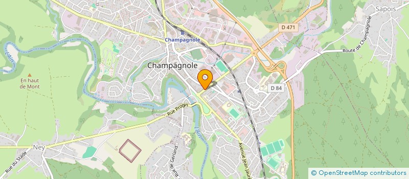 localisation de l'entreprise BBF AGENCEMENT à CHAMPAGNOLE