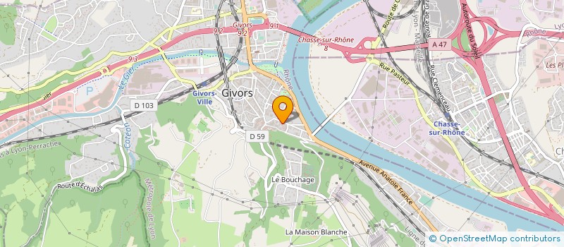 localisation de l'entreprise BBF SOLAR ENERGY à GIVORS