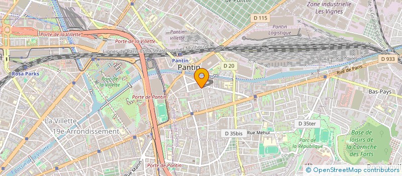 localisation de l'entreprise BBG à PANTIN