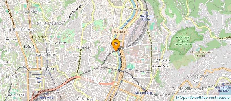 localisation de l'entreprise BBG IMMOBILIER à NICE