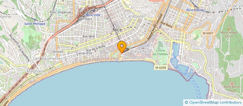 localisation de l'entreprise BBG VOYAGES CONTOURS à NICE