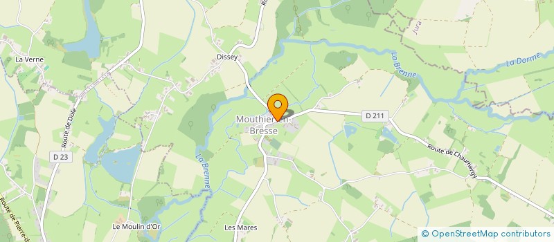 localisation de l'entreprise BBH  MOUTHIER-EN-BRESSE