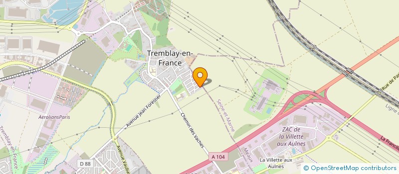 localisation de l'entreprise BBJ à TREMBLAY-EN-FRANCE
