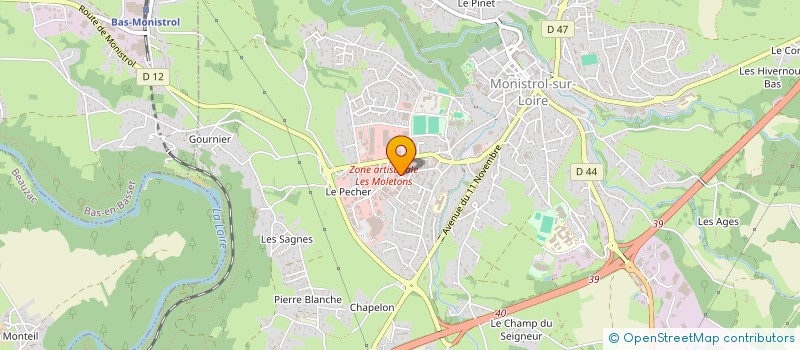 localisation de l'entreprise BBM à MONISTROL-SUR-LOIRE