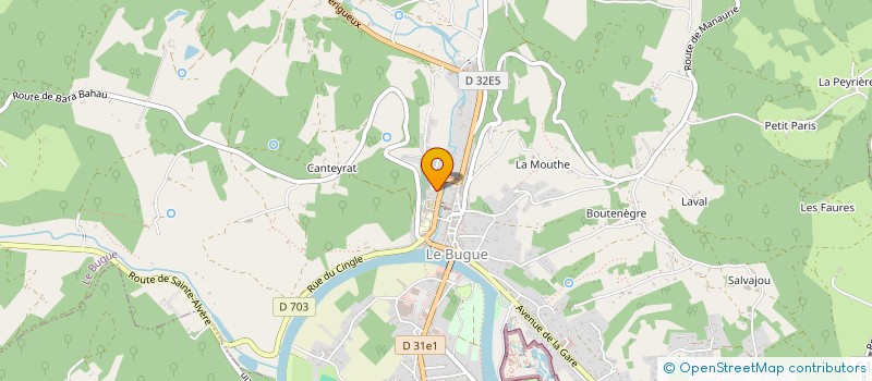 localisation de l'entreprise BBM  LE BUGUE