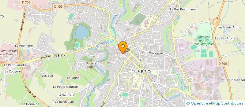 localisation de l'entreprise BBOM  FOUGERES