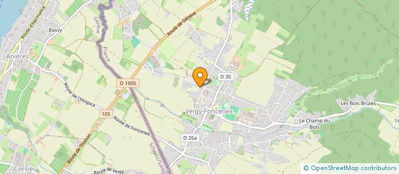 localisation de l'entreprise BBP GOLF  VEIGY-FONCENEX