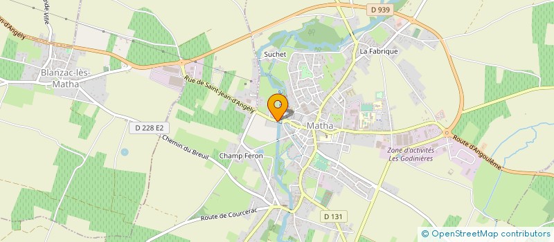 localisation de l'entreprise BBPE  BLANZAC-LES-MATHA