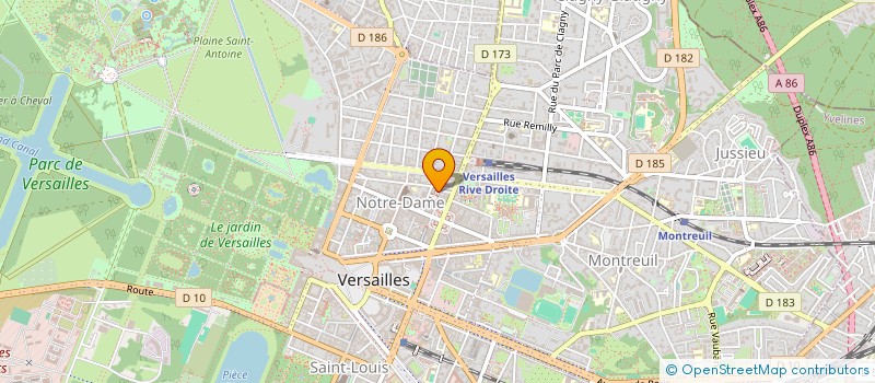 localisation de l'entreprise BBR à VERSAILLES