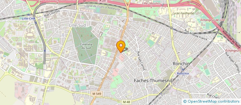 localisation de l'entreprise BBS  FACHES-THUMESNIL