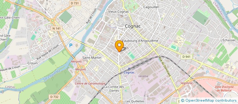 localisation de l'entreprise BBS INFORMATIQUE à COGNAC
