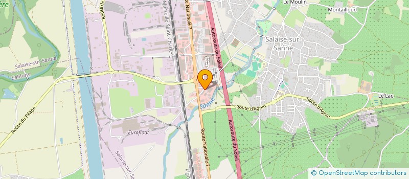 localisation de l'entreprise BBT à SALAISE-SUR-SANNE