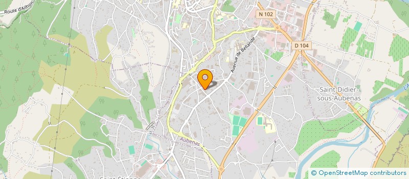 localisation de l'entreprise BBV à AUBENAS