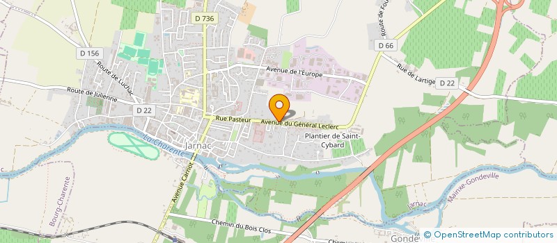 localisation de l'entreprise BBVVDH à JARNAC