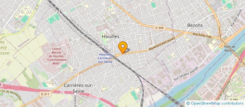 localisation de l'entreprise BC AUTO CONTROLE à HOUILLES