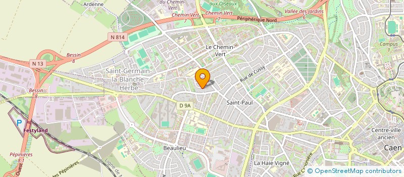 localisation de l'entreprise BC INVESTISSEMENT à CAEN