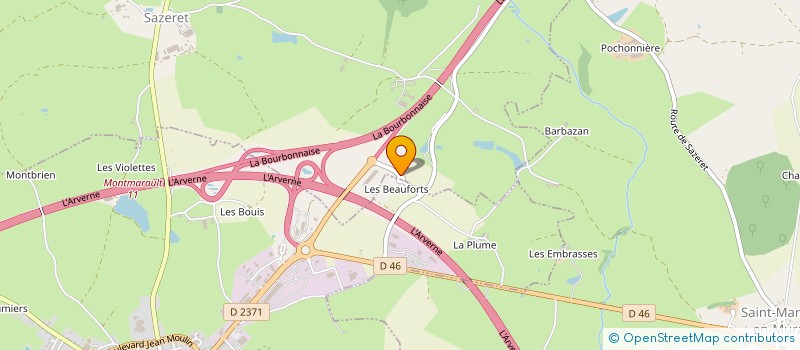 localisation de l'entreprise BC MONTMARAULT  SAZERET