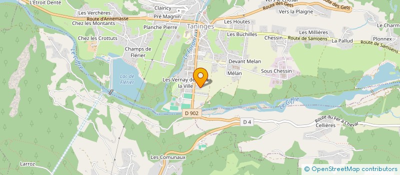 localisation de l'entreprise BC NET à TANINGES