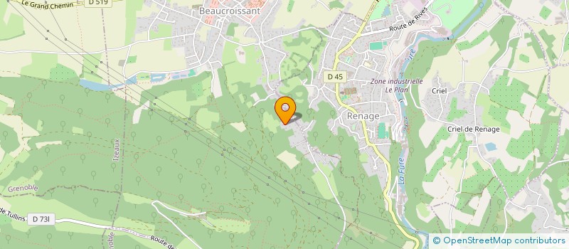 localisation de l'entreprise BC-SERVICE 38  BEAUCROISSANT