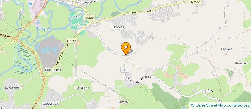 localisation de l'entreprise BC TP 15 à ARPAJON-SUR-CERE