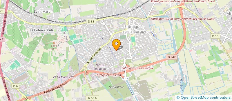 localisation de l'entreprise BC TRANSPORT  ENTRAIGUES-SUR-LA-SORGUE