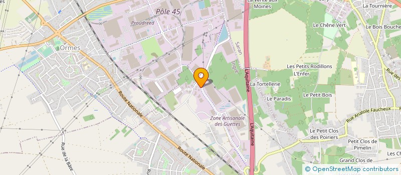 localisation de l'entreprise BC TRAVAUX à FLEURY-LES-AUBRAIS
