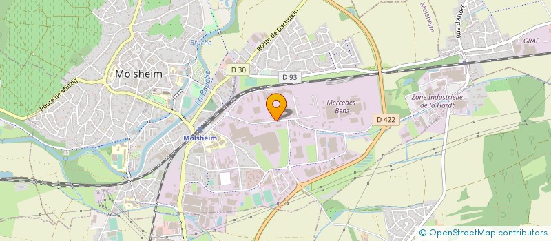 localisation de l'entreprise BC USINAGES à MOLSHEIM