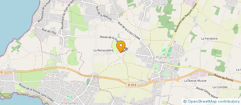 localisation de l'entreprise BC1 à LA PLAINE-SUR-MER