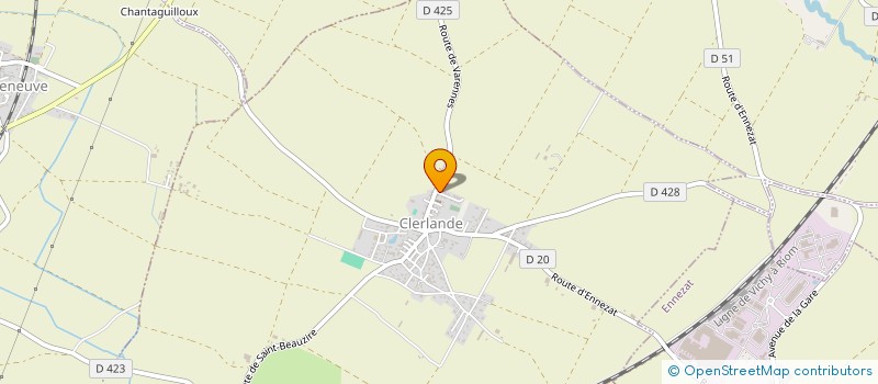 localisation de l'entreprise BCA. INVESTISSEMENTS  CLERLANDE