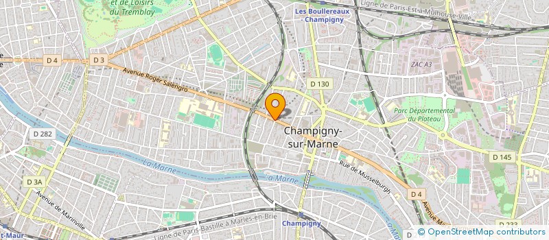 localisation de l'entreprise BCBG à CHAMPIGNY-SUR-MARNE