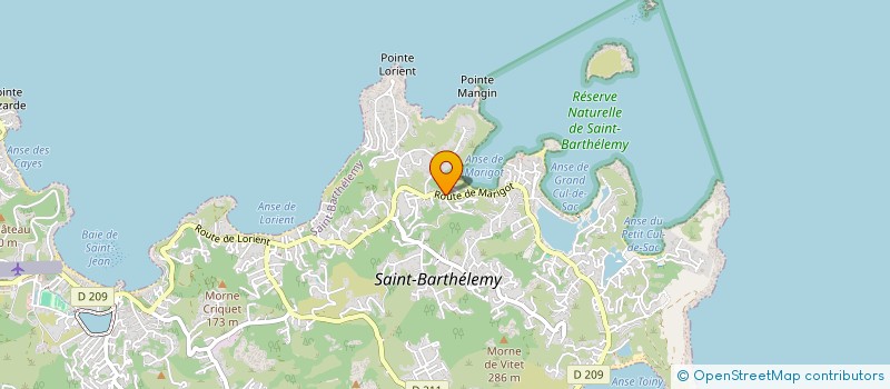 localisation de l'entreprise BCCB CORP.  SAINT-BARTHELEMY