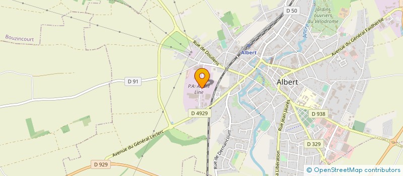 localisation de l'entreprise BCD à ALBERT