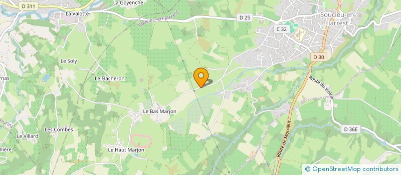 localisation de l'entreprise BCD INVEST à SOUCIEU-EN-JARREST