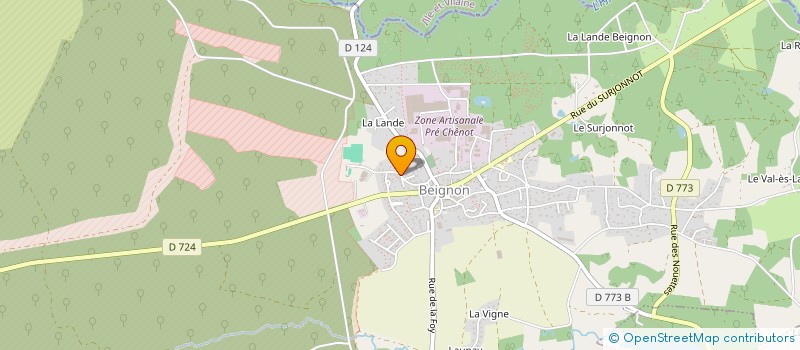 localisation de l'entreprise BCDE  BEIGNON