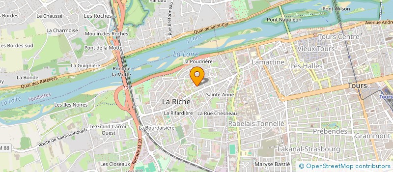 localisation de l'entreprise BCE 37  LA RICHE