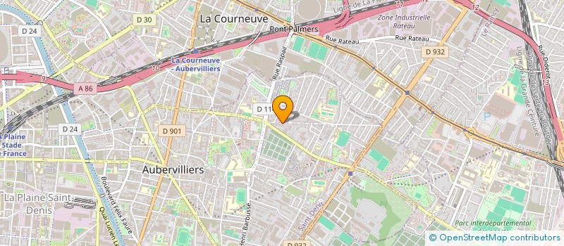 localisation de l'entreprise BCE DISTRIBUTION à AUBERVILLIERS