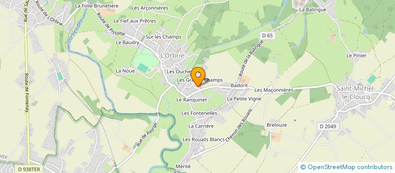localisation de l'entreprise BCF INDUSTRIES à L'ORBRIE