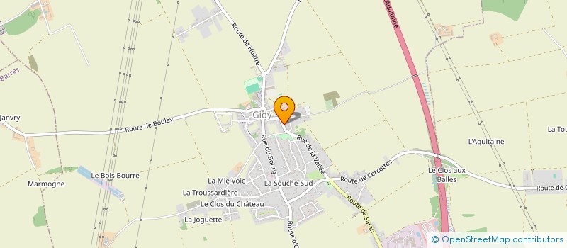 localisation de l'entreprise BCH PLOMBERIE CHAUFFAGE à GIDY