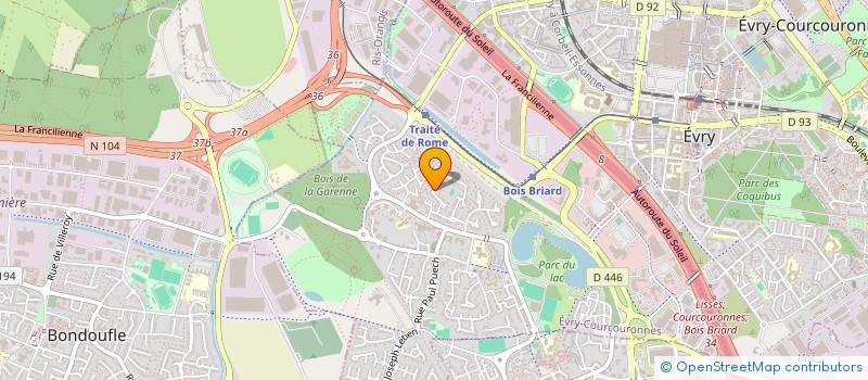 localisation de l'entreprise BCI INCENDIE à EVRY-COURCOURONNES