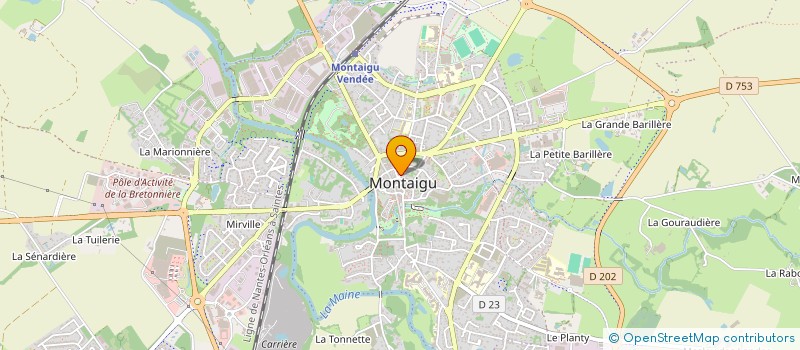 localisation de l'entreprise BCJ IMMOBILIER à MONTAIGU-VENDEE
