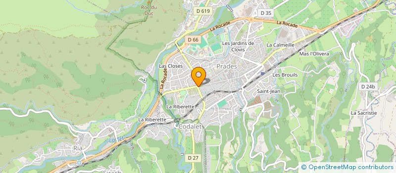 localisation de l'entreprise BCL PIERRE FONS PLOMBERIE CHAUFFAGE  PRADES