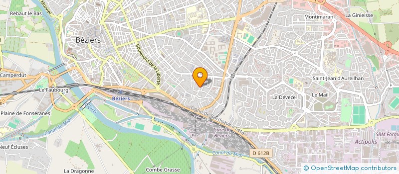 localisation de l'entreprise BCM CERAMIQUE à BEZIERS