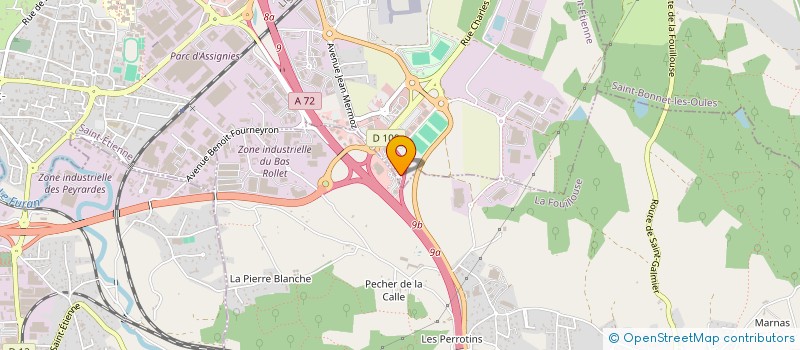 localisation de l'entreprise BCM CONSTRUCTION  ANDREZIEUX-BOUTHEON