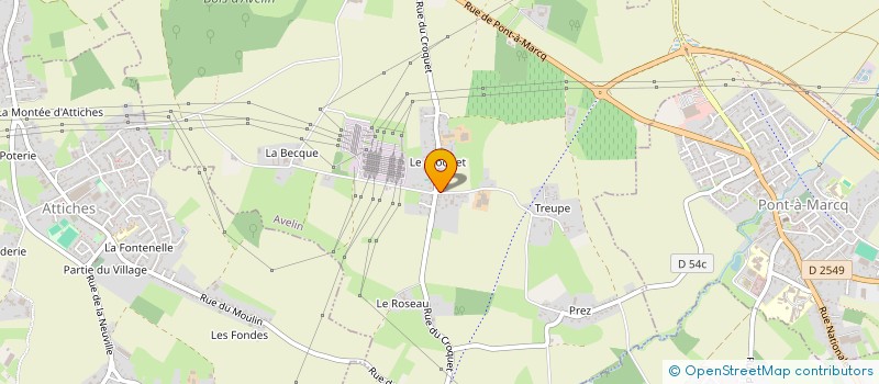 localisation de l'entreprise BCM EVOLVE  AVELIN